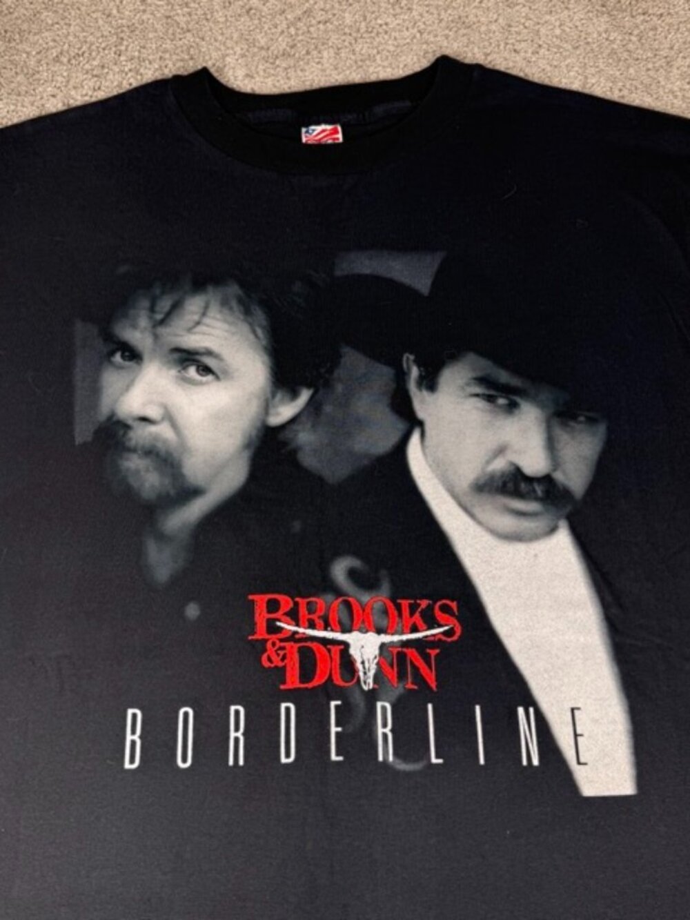 Vintage 90’s Brooks & Dunn Borderline Album Promo Country Music T-shirt Size 2XL